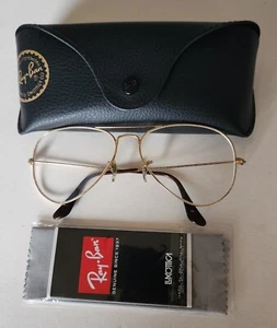 Ray-Ban Aviator Sunglasses RB3025 58-14 135 2N Gold Frame Italy Case + Cloth - Picture 1 of 3