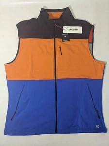 NUEVO-Talla XL Para Hombre Cremieux Suéter Chaleco con Cremallera Frontal Nailon Karuishi Naranja Precio de venta sugerido por el fabricante $125 - Imagen 1 de 9