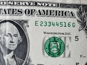 MIXED LADDER 2 PAIR REPEATER FANCY SERIAL NUMBER 1 ONE DOLLAR BILL NOTE STAIRS - Picture 1 of 3