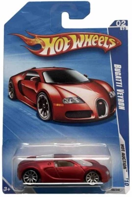 HOT WHEELS BUGATTI VEYRON SATIN RED WALMART EXCLUSIVE - Image 1 of 3