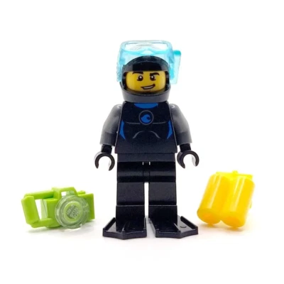 Genuine LEGO Scuba Diver Gift Snorkeller Male Minifigure Diving Fathers Day - Image 1 of 4