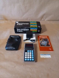 Texas Instruments TI-1500 1974 calculadora electrónica caja/manual.  No funciona - Imagen 1 de 3