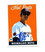 Reinaldo Ruiz 2019 Bowling Green Hot Rods autographed signed team set card  b