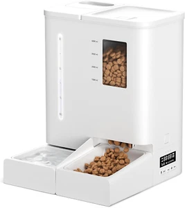 Distributore Automatico Cibo Gatti E Acqua 2 in 1, 5L Dispenser Cibo Gatto, Mang - Foto 1 di 12