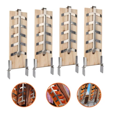 Flammlachsbrett Räucherbrett Flammlachsbretter Flammlachs Halterungen 4er Set - Bild 1 von 4