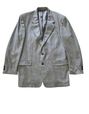 Blazer Loro Piana Gris Espiga Cachemira 44L Abrigo Deportivo Saks Fifth Avenue  Foto 1 de 4