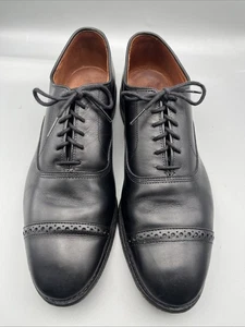 Allen Edmonds Men's 10.5D Black Fifth Avenue Cap Toe Oxford Leather Dress Shoes - Picture 1 of 8