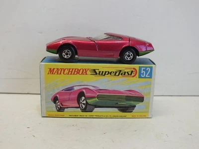 LESNEY MATCHBOX SUPERFAST NO53 DODGE CHARGER MKIII LIGHT PURPLE EXC BOXED (L584) - Image 1 of 4