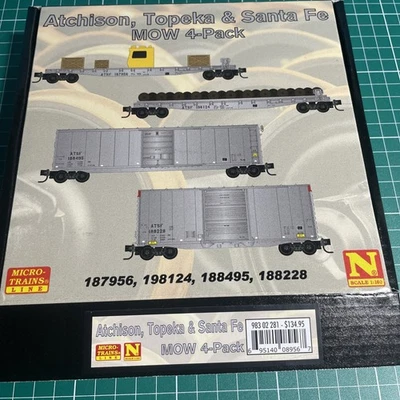 New! N-Scale MT 983-02-281MOW 4-Pack ATSF $134.95 Make offer - Image 1 of 4