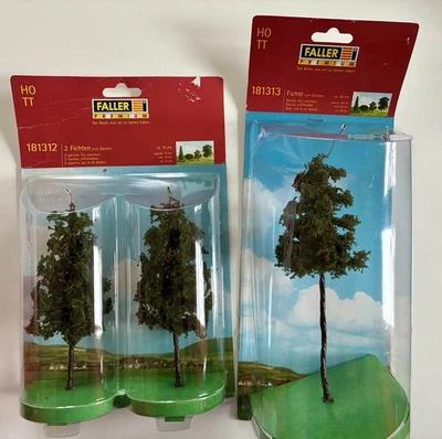 NEU H0 Faller 181312 181313 3x Fichten 15 cm 20 cm OVP Bäume Wald Tannen - Bild 1 von 4