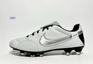 Nike The Premier III 3 FG Leather Retro OG Football Boots Grey Various Sizes - Picture 1 of 19