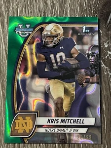 2024 Bowman University Chrome - Kris Mitchell #117 Green Refractor /99 (RC) - Picture 1 of 2