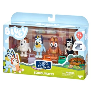 Bluey School Mates 3 inch Figures Set Bluey, Jack, Pretzel, Mackenzie NEW - Picture 1 of 9