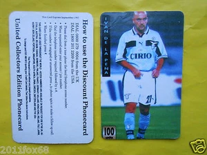 rare phonecards telefonkarten 1997 phone cards 100 units lazio ivan de la pena  - Bild 1 von 1