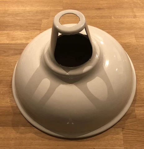White enameled Coolicon industrial 11” pendant light shade Cover