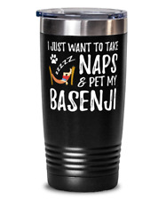 Basenji Mom Nap 20oz Stainless Tumbler Mug Funny Dog Mom Gift Idea