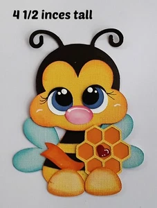 BIG EYED BEE niño niña álbum de recortes piezas de papel prefabricado troquelado 3D por Rhonda - Imagen 1 de 1