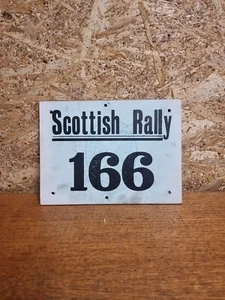 Royal Scottish Automobile Club Scottish Rally Car Drivers Board Sign - Picture 1 of 6