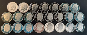 2000-2025 S Roosevelt Dime Gem Cameo Proof Clad Run 26 Coin Decade Set US Mint - Picture 1 of 11