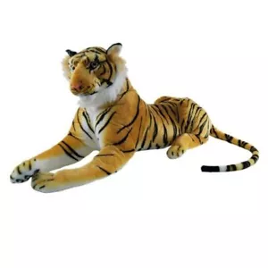 Jumbo Laying Gold Tiger Plush Toy Stuffed Animal 35"/90cm Elka - Bild 1 von 3