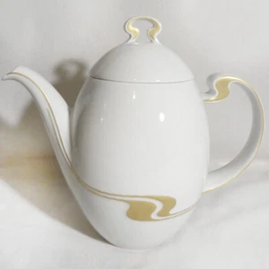 ROSENTHAL GOLD STRUCTURE Coffee Pot 8" tall NEW NEVER USED made in Germany - Picture 1 of 7