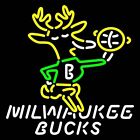 10&quot; Vivid Milwaukee Bucks Neon Sign Light Lamp Beer Bar Wall Decor Room Bright for sale