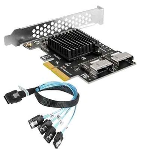 PCIE to Mini SAS/ Sata 3.0 8-Port Expansion PCIE3.0 To SFF 8087 SFF-8087 Adapter - Afbeelding 1 van 1