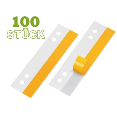100 Veloflex HEFTFIX® Heftstreifen 2002 selbstklebend Abheftstreifen glas 105mm