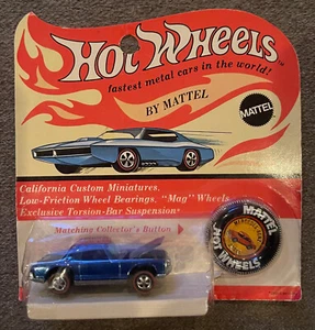 Hot Wheels Redline MERCEDES BENZ 280SL Blue MINT Car in Originl 1969 BLISTERPACK - Picture 1 of 6