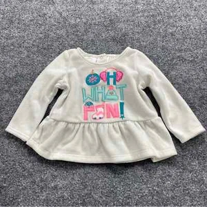 Koala Kids White Graphic Fleece Dressy Shirt Size 6M Cozy & Cute - Picture 1 of 4
