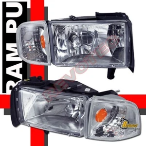 1994-2001 Dodge Ram 1500 2500 3500 Pickup Headlights w/ Corner Signal Light - Picture 1 of 8