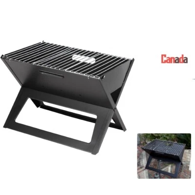 Compact Foldable Notebook Charcoal Grill - Ultra-Portable - Steel Construction - Bild 1 von 4