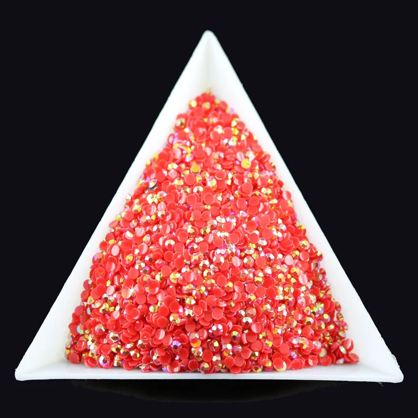 2mm Ss6 Jelly Ab Resin Crystal Rhinestone Nail Art Rhinestones Glue 10000pcs/bag - Image 1 of 1