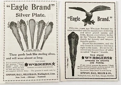 Patrones de Platos de Plata Marca Eagle Wm.Rogers: Yale Sevilla Melrose + Anuncio Impreso 1899 Foto 1 de 4