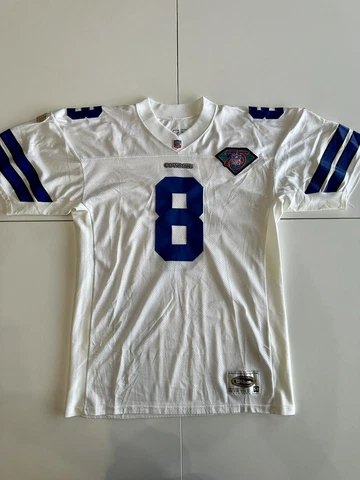 Dallas Cowboys Troy Aikman Jersey Wilson size 52 with NFL 75th Anniversary Patch Cover