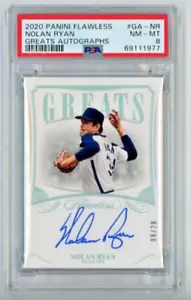 Panini 2020 Perfetto NOLAN RYAN Grandi del Gioco Auto/20 PSA 8 HOF - Foto 1 di 3