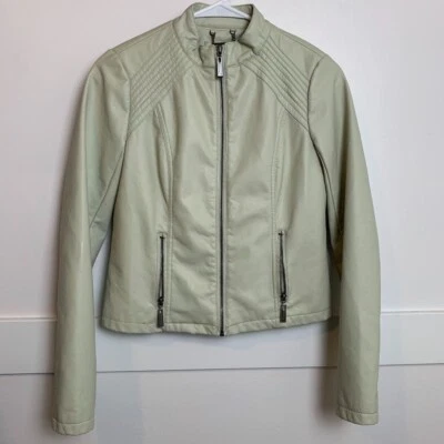 Chaqueta de cuero vegano sintético crema j2 Jou Jou talla XS Foto 1 de 4