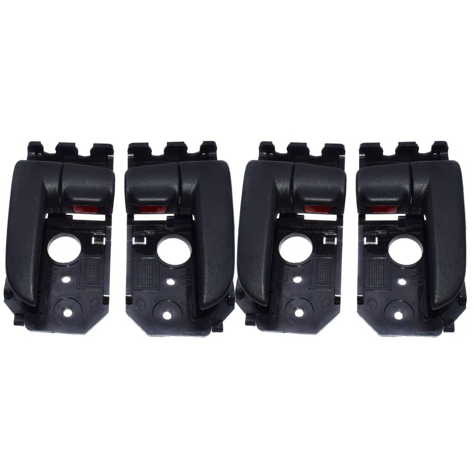 4PCS Front & Rear Left Right Interior Black Door Handle for 05-09 Kia Spectra - Image 1 of 4