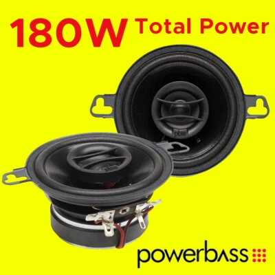 Powerbass 3.5" 8cm 2-Way Coaxial Car Speakers 180W Total Power S-3502 Pair - Image 1 of 3