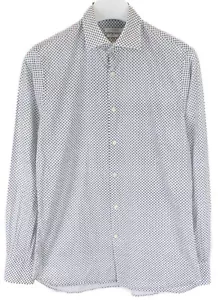 J. LINDEBERG Daniele CA 60's Print Slim Fit Shirt Men's 39 / 15 1/2 Cutaway - Picture 1 of 7