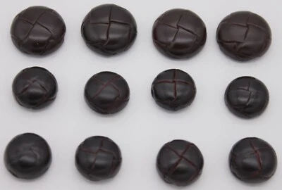 Designer Blazer Leather Button Set  Size 24 & 32 - 12 Pc Suit Coat - Image 1 of 4