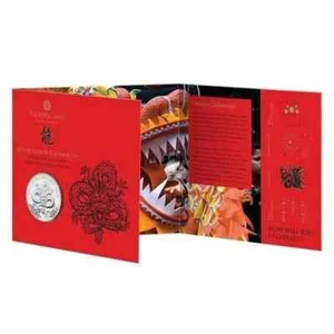 2024 UK Lunar New Year of the Dragon £5 Brilliant Uncirculated Coin in Card - Picture 1 of 3