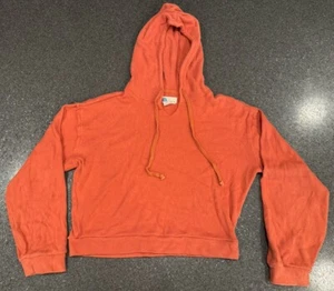 Free People Beach Orange Cropped Hoodie Small - Picture 1 of 4