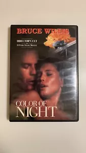 COLOR OF NIGHT Director's Cut (DVD, 1999) Bruce Willis, Jane March w/Insert - Picture 1 of 3