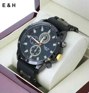 Milano Expressions Black Bullet Band Watch with Black Case and Black Dial - Picture 1 of 4