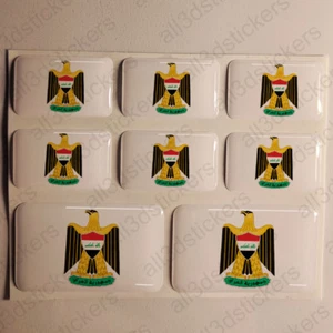 Pegatina Irak Resina Cúpula Pegatinas Iraq Escudo de armas 3D Vinilo Adhesivo Coche Calcomanía - Imagen 1 de 1