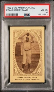 1922 E120 American Caramel Frank (Dixie) Davis St. Louis Browns PSA 4 LOW POP! - Picture 1 of 3