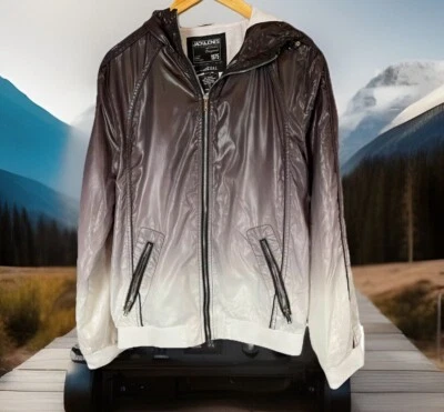 JACK & JONES MENS HOT OMBRI COLOR JACKET - WITH HOODIE WINDBREAKER SIZE MEDIUM - Image 1 of 4