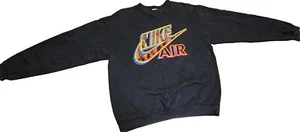 Nike Air Paint Graffiti Swoosh Sweatshirt Black Youth XL (ADULT Small) Vintage  - Picture 1 of 7