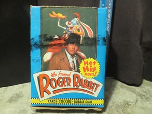 1987 Topps Who enmarcado Roger Rabbit caja de cera (casi nueva) - Imagen 1 de 7